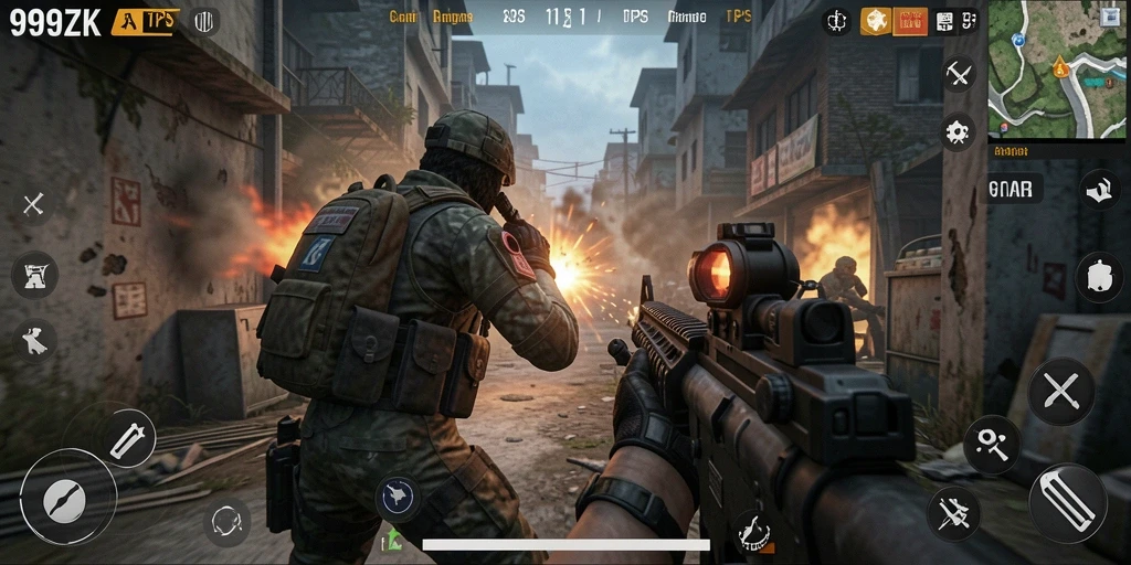 Tampilan gameplay seru dalam <strong>999ZK</strong> yang menampilkan pertempuran intens.