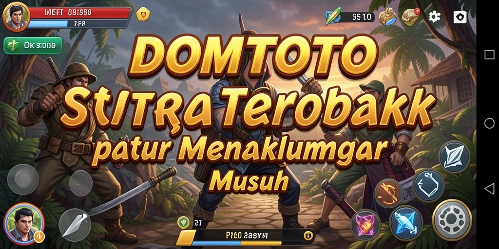 Screenshot gameplay DOMTOTO menampilkan strategi pertempuran yang intens.