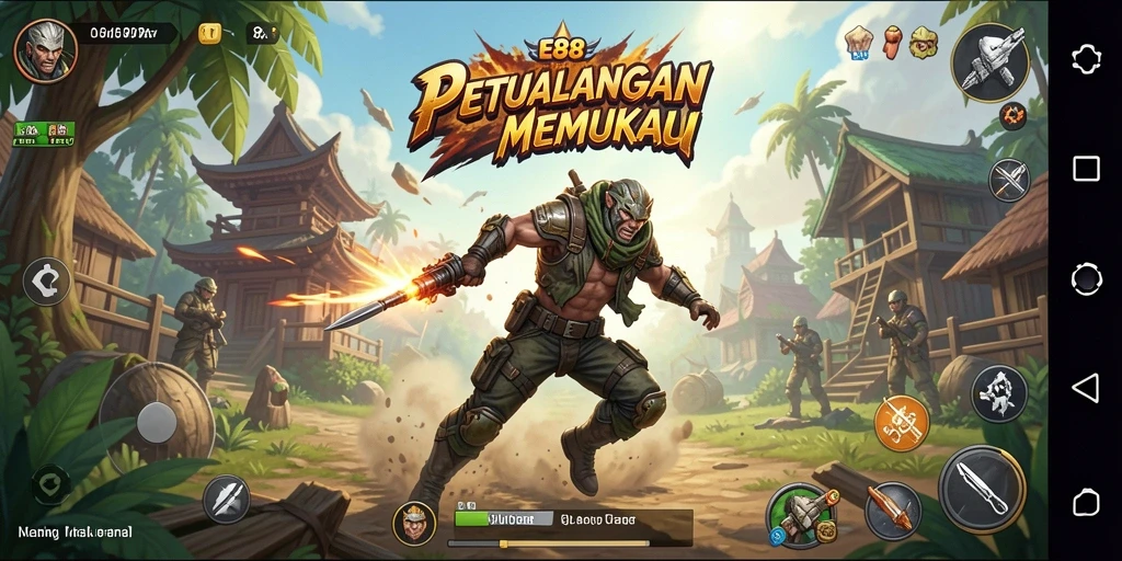 Tampilan aksi menegangkan dalam gameplay E88 yang memikat.