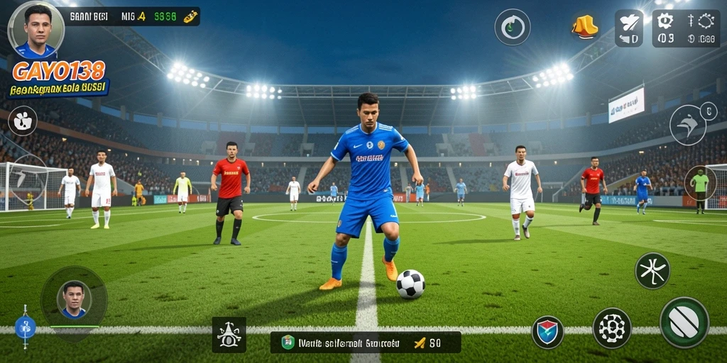 Tampilan menarik gameplay sepak bola di GAYO138.