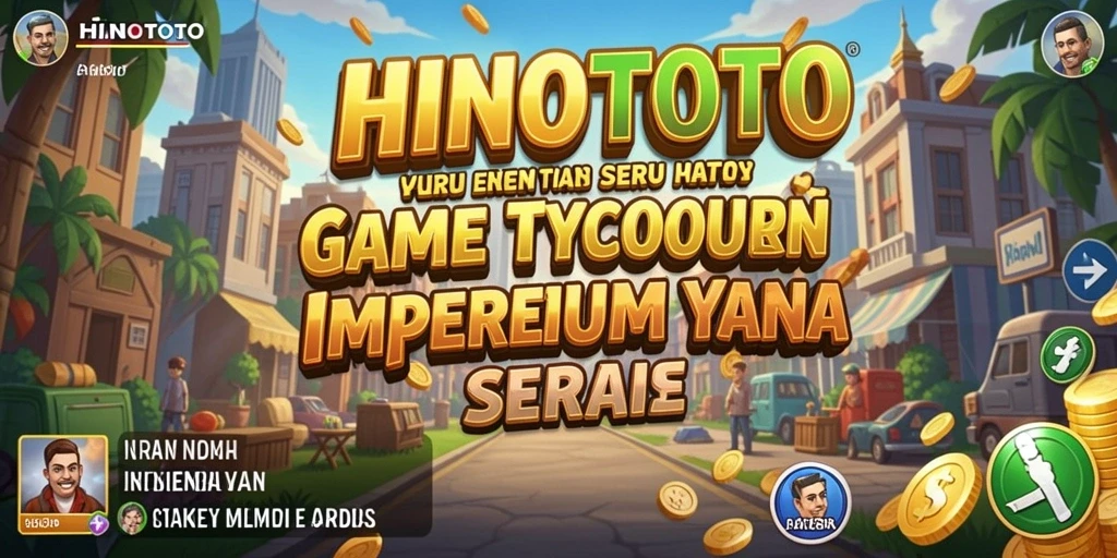 Tampilan gameplay HINOTOTO dengan berbagai elemen konstruksi dan manajemen.