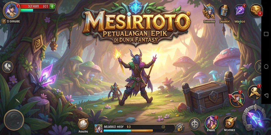Screenshot utama MESIRTOTO menampilkan aksi seru dalam petualangan.