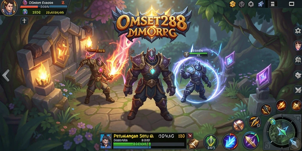 Tampilan gameplay menarik dalam OMSET288 di dunia MMORPG.