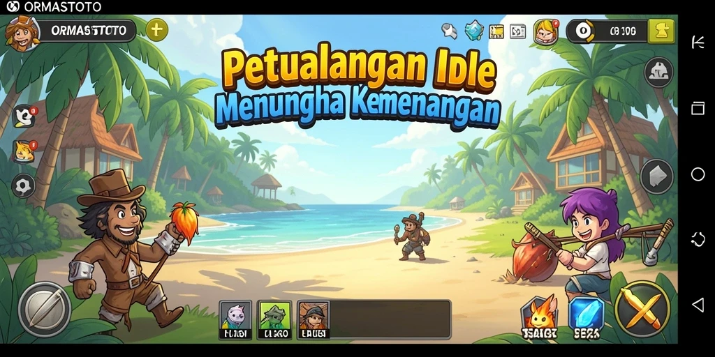 Tampilkan gameplay menarik ORMASTOTO dalam mode Idle.
