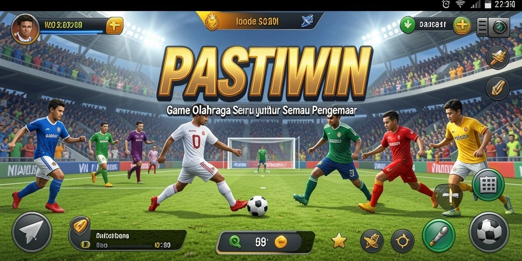 Screenshot gameplay seru dari PASTIWIN yang menampilkan aksi olahraga.