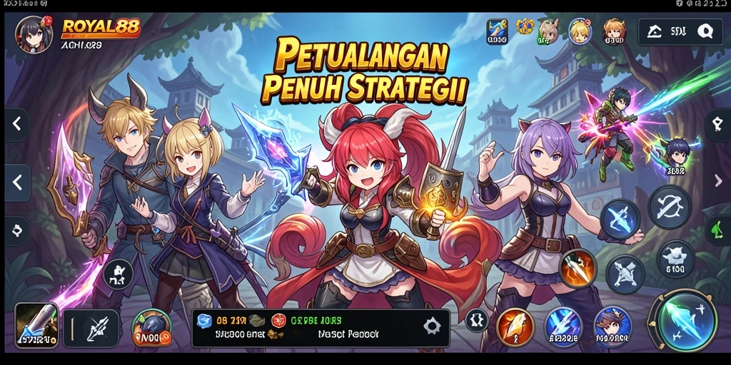 Tangkapan layar ROYAL88 yang menampilkan aksi dan karakter Anime yang berwarna.
