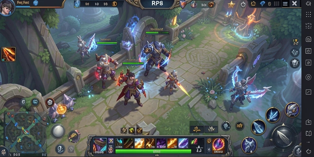 Screenshot menunjukkan petualangan seru dalam gameplay RP8.