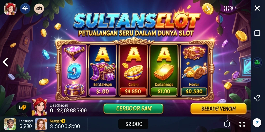 Tampilan gameplay SULTANSLOT yang mendebarkan dan penuh warna.