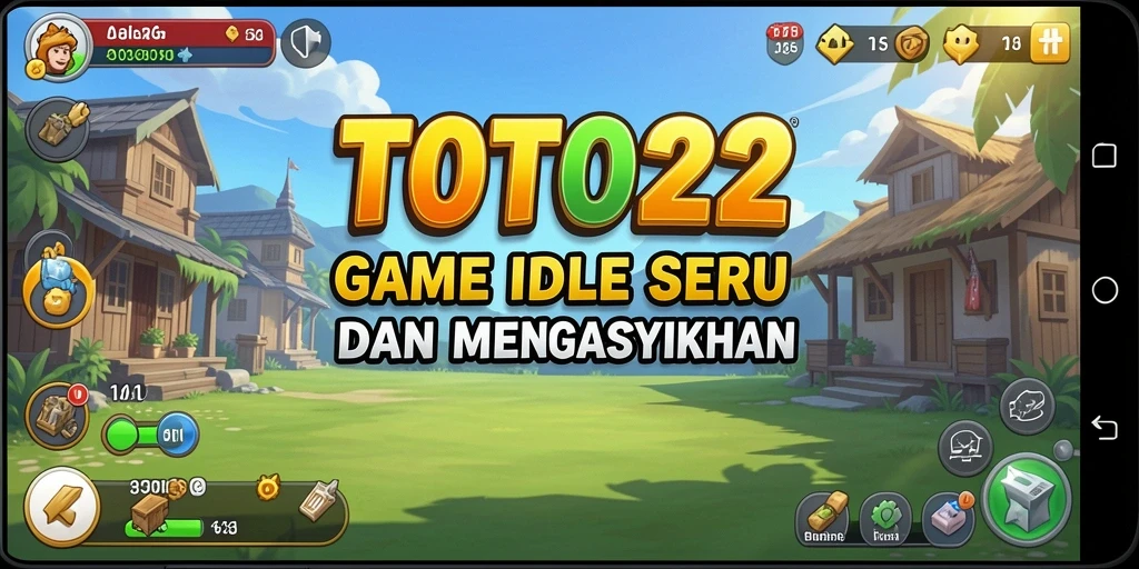 Tampilan gameplay TOTO22 dengan pengumpulan sumber daya yang otomatis.