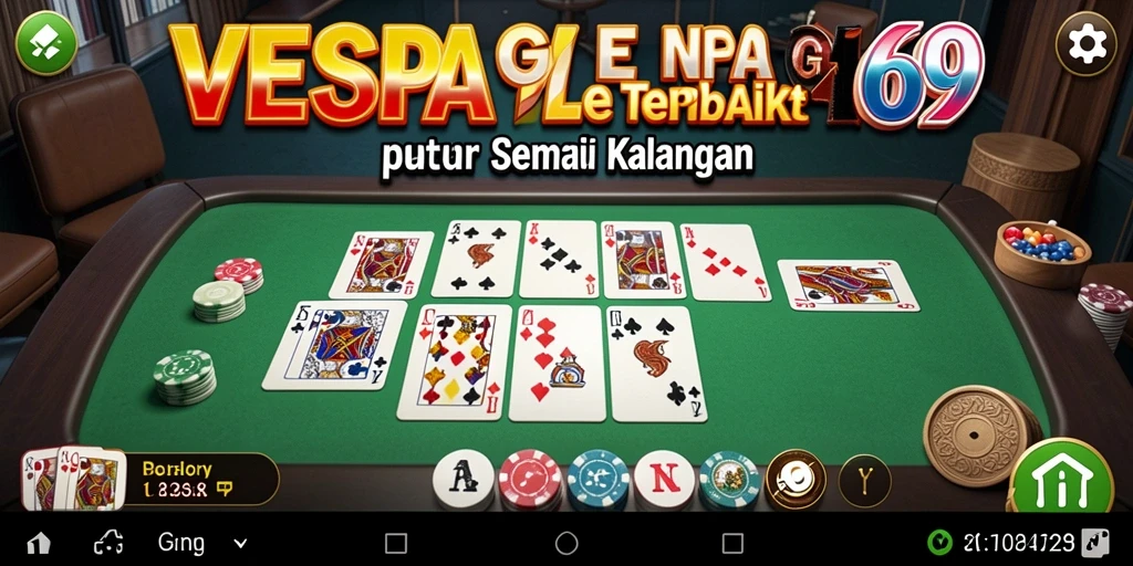 Screenshot gameplay seru VESPA69 dengan tampilan Gaple.
