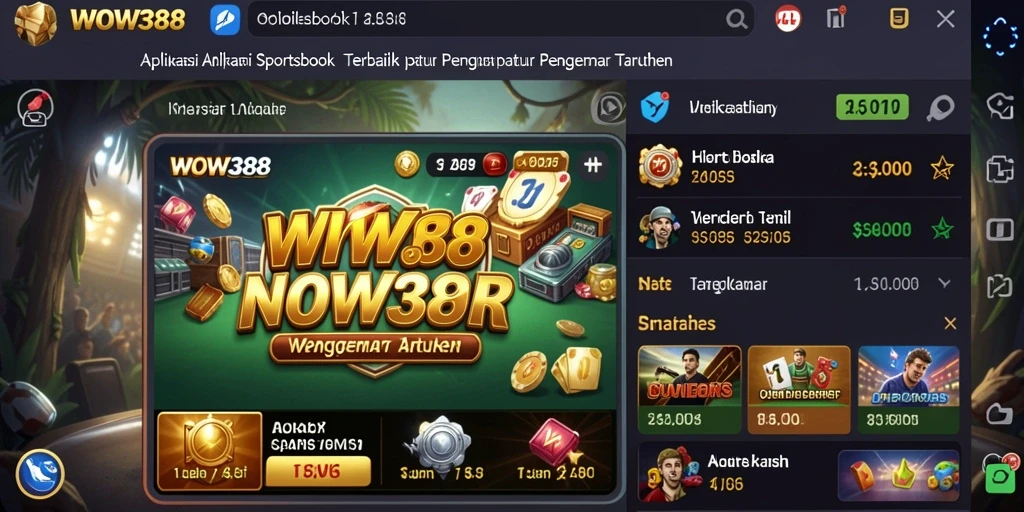 Tampilan menarik aplikasi WOW388 dengan berbagai opsi taruhan olahraga.