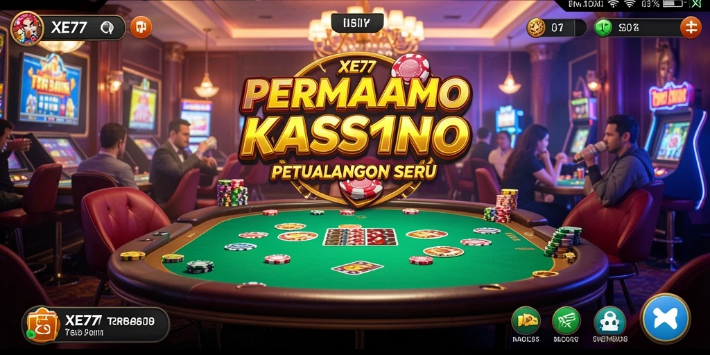 Tampilan menakjubkan dari gameplay Kasino XE77 yang mendebarkan.