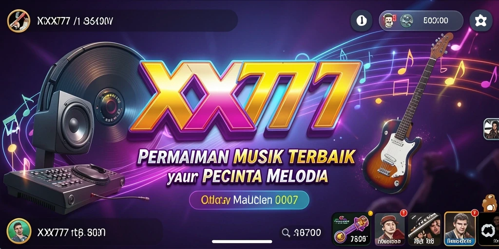 Tampilan dari gameplay menarik dengan berbagai tantangan musik.